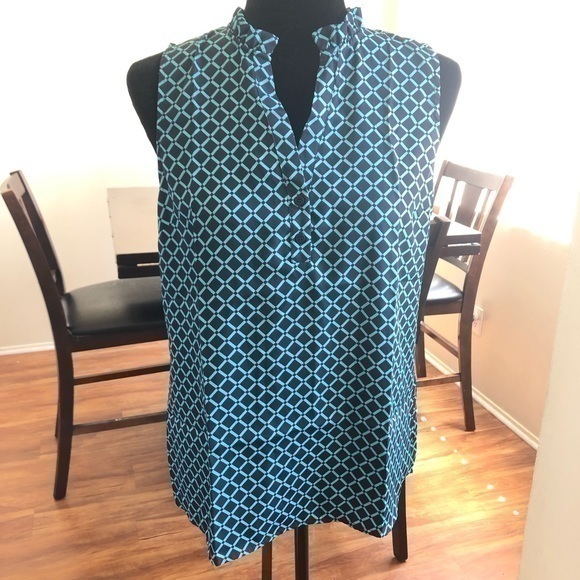 New Women’s Maison Jules Blu Notte Combo Top sz S - Picture 1 of 4